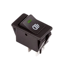 Купить Выключатель клавишный с зеленой подсветкой 12V 35A (4c) ON-OFF (ASW-17D) REXANT 36-4441             