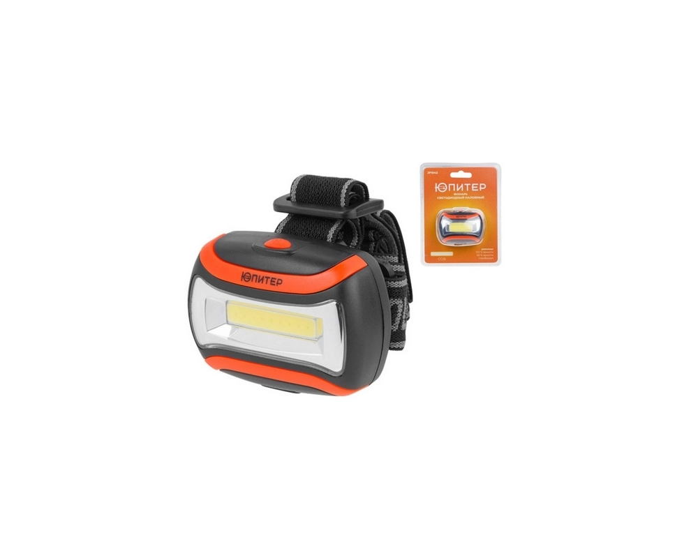 Купить Фонарь налобный светодиодный 3Вт COB 3хAAA ЮПИТЕР                                                   