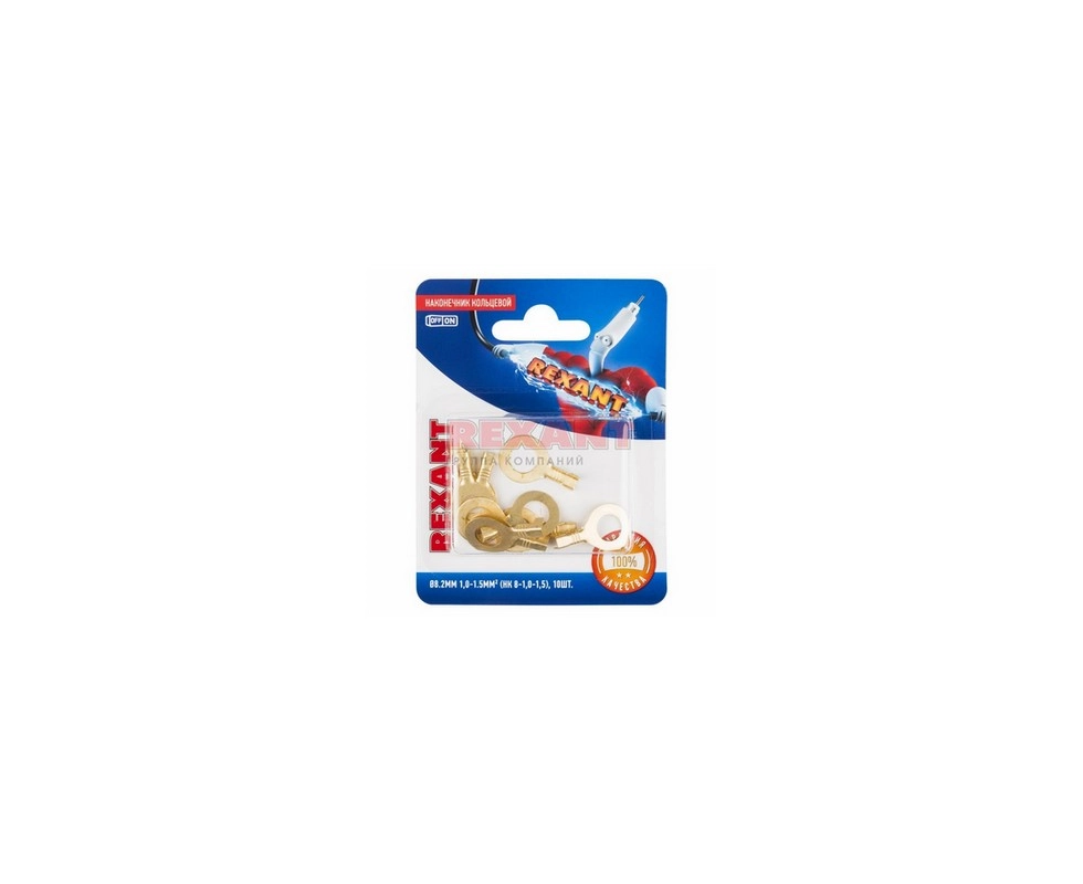 Купить  Наконечник кольцевой REXANT ф8.2мм,1.0-1.5мм2, НК 8-1,0-1,5/DJ431-8B                               