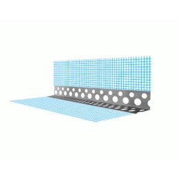 Купить Угол алюминиевый перфорированный с сеткой 3000мм                                                    