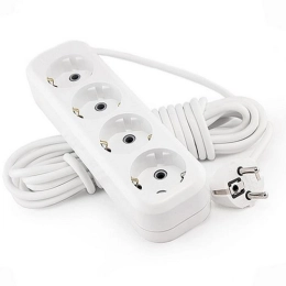 Купить Сетевой удлинитель LUXAR 4SE-16A-05 4 гнезда с з/к 16A ПВС 3*1,5 5м                                 