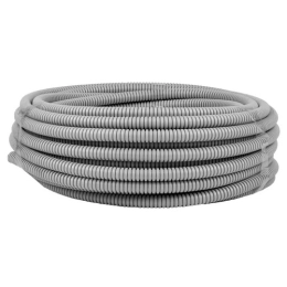 Купить Труба гофрированная из ПВХ с зондом D25 мм (25 М) серая EKF-Plast                                   