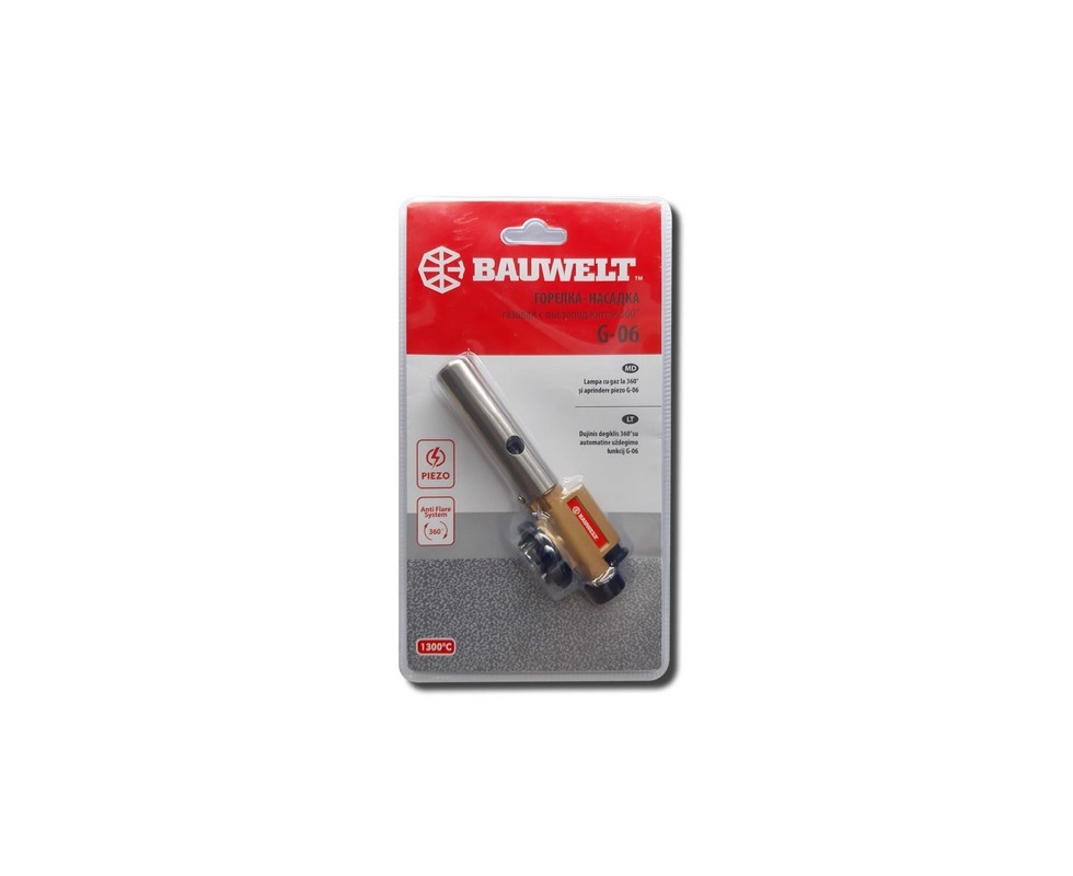 Купить Горелка-насадка газовая 360 с пьезоподжигом G-06 BAUWELT                                           
