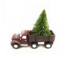 Купить Фигура новогодняя Грузовик с елкой красный 535831                                                   