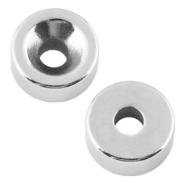 Купить Неодимовый магнитный диск 15х5 мм с зенковкой 10х4,5 мм (уп. 2 шт) 72-3602                          