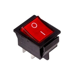 Купить Выключатель клавишный красный с подсветкой 250В 16А (4с) ON-OFF (RWB-502,SC-767,IRS-201-1) REXANT   