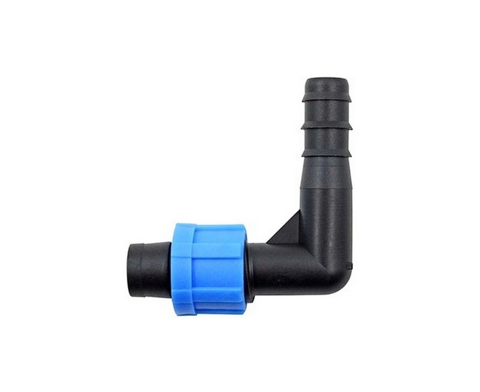 Купить Соединитель угловой капельная лента шланг 16мм ГРИН-4                                               