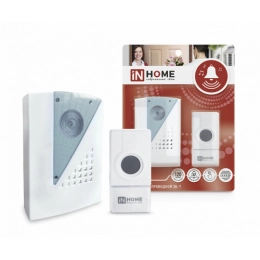 Купить Звонок беспроводной ЗБ-7 32 мелодий 120м с кнопкой IP44  IN HOME                                    