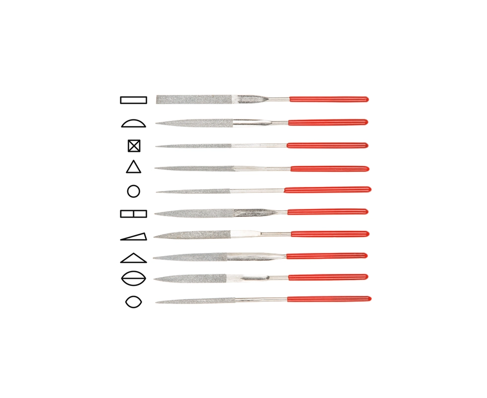 Купить Надфили алмазные 140*50*3 мм набор 10 шт STARTUL PROFI                                              