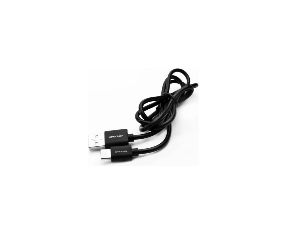 Купить USB кабель ERGOLUX ELX-CDC02P-C02 USB-Type C 2A 1м Черный                                           