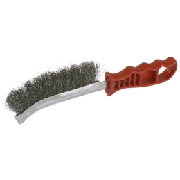 Купить Щетка проволочная 240мм латунированная пластиковая ручка BAUWELT                                    