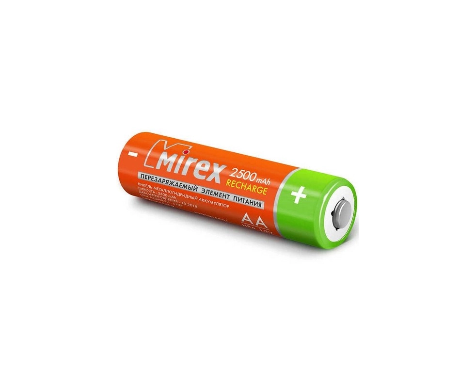 Купить Аккумулятор Ni-MH Mirex HR6/AA 2500mAh 1.2V 4BP                                                     