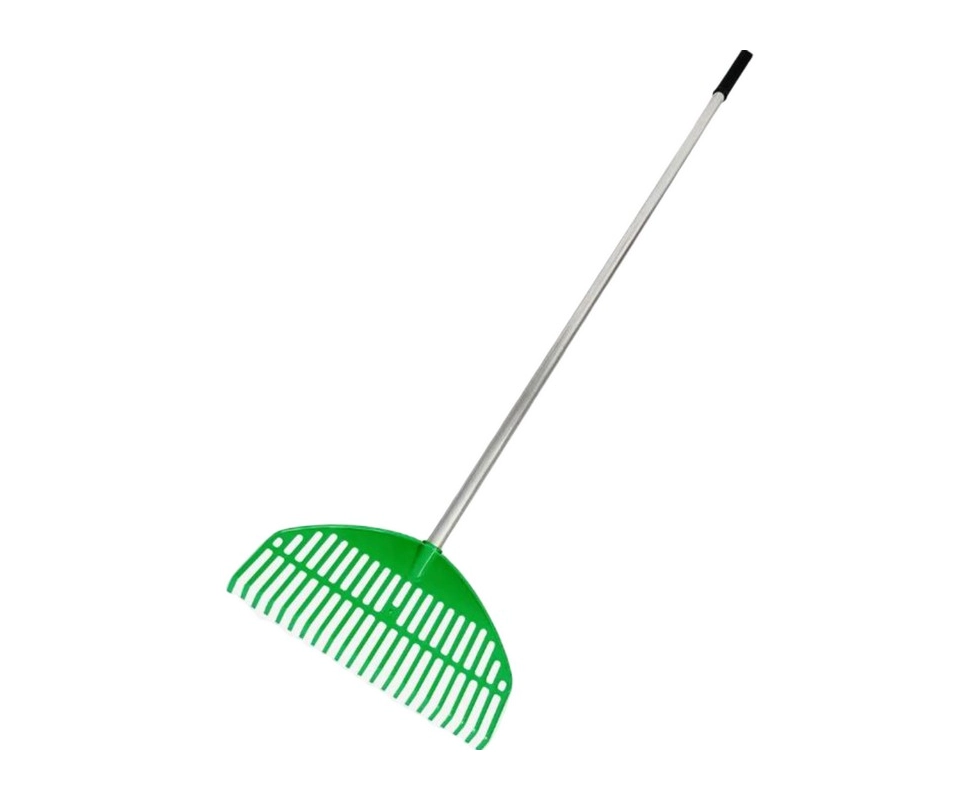 Купить Грабли веерные пластмассовые 22 зуба Гардения с алюминиевым черенком 010819-2                       
