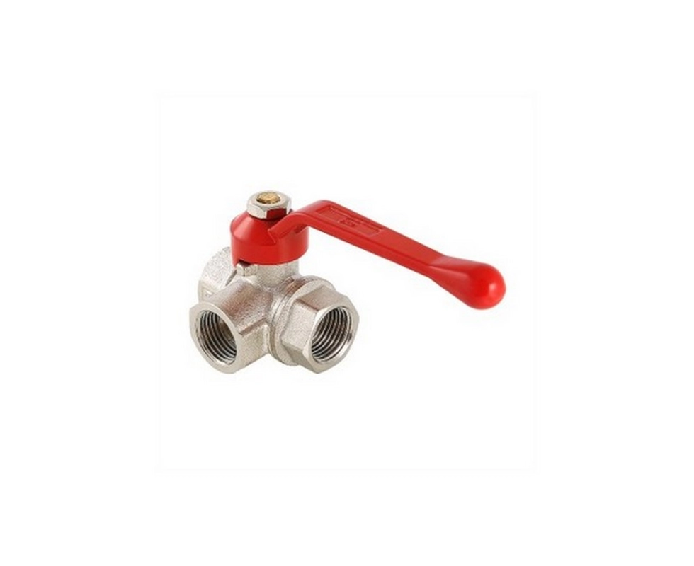Купить Кран шаровой VALTEC трехходовой тип Т 1/2'' вн.-вн.-вн.                                              
