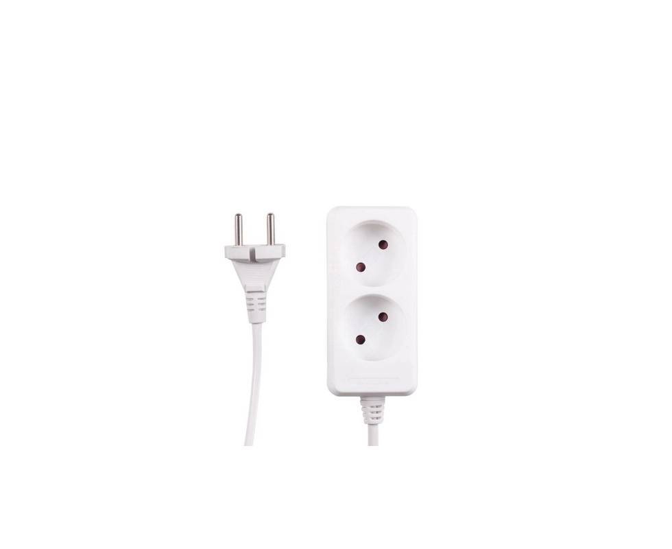 Купить Удлинитель 2 розетки 5 метров ПВС 2*0,75 POWERMAN                                                   