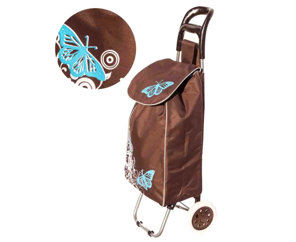 Купить Сумка тележка хозяйственная цвет коричневый 1301-Y                                                  