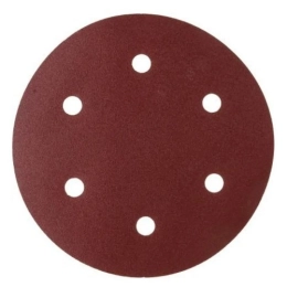 Купить Круг шлифовальный 225мм с липучкой 6 отверстий Р150 WORTEX уп 5шт                                   