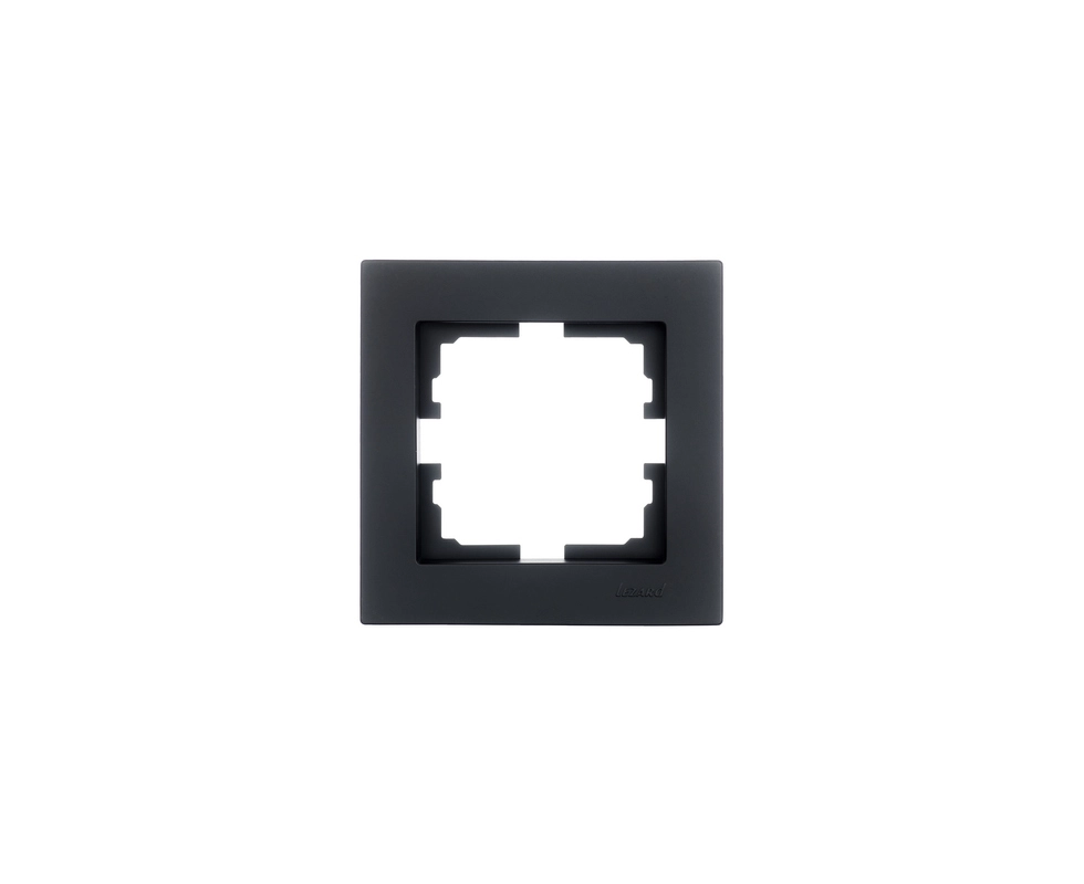 Купить Рамка 1 пост горизонтальная чёрный бархат Lezard Vesna 742-4200-146                                 