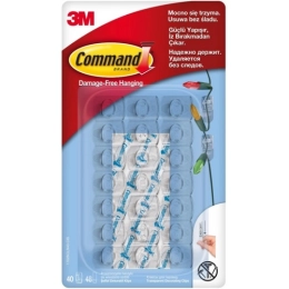 Купить Клипса Command для гирлянд  прозрачная 40шт 17026CLR40                                              
