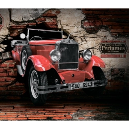 Купить Фотообои Красный ретромобиль размер 3,10 * 2, 70 Сюжет В328 АРТ-ОБОИ                                