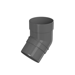 Купить Колено трубы ПВХ 135 градусов серое ОПТИМА                                                          