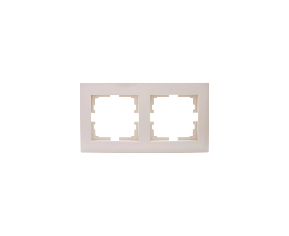 Купить Рамка 2 поста горизонтальная крем Lezard Vesna 742-0300-147                                         