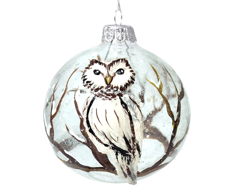 Купить Шар елочный стеклянный Совенок ШБ80-5                                                               