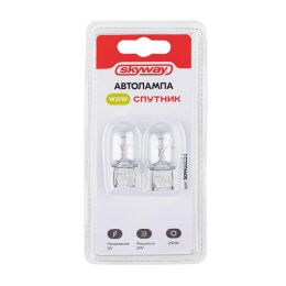 Купить Автолампа W21W 12V 21W без цоколя 1-конт 460Лм 2900К СПУТНИК SKYWAY упаковка 2шт                    
