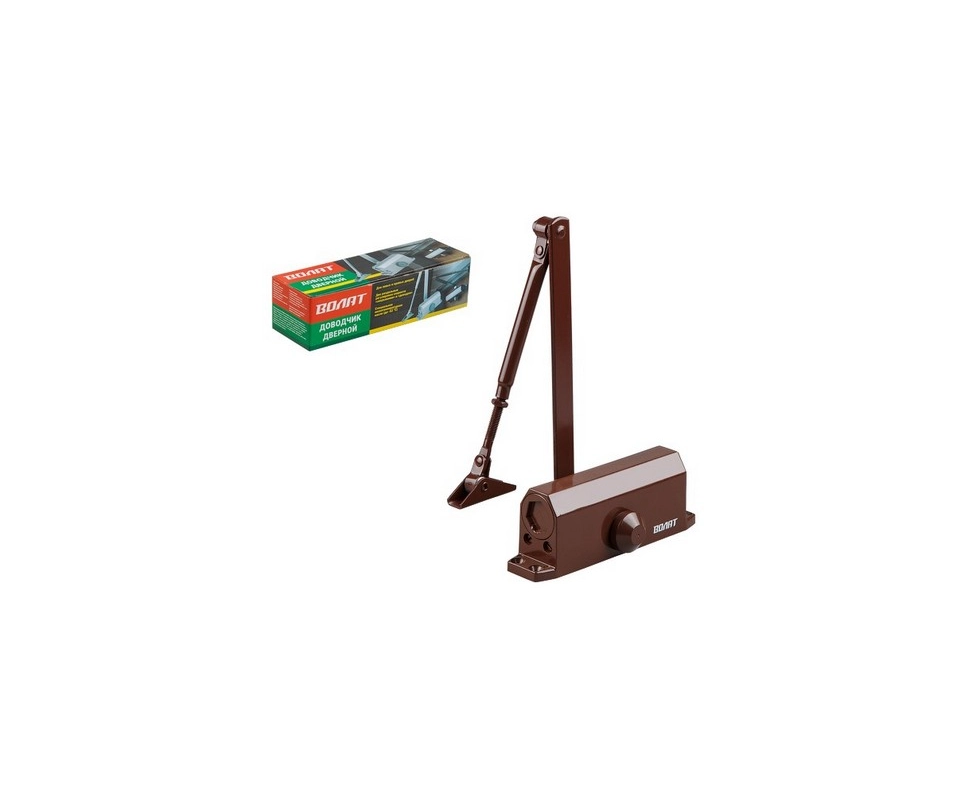 Купить Доводчик дверной гидравлический 60-120кг коричневый ВОЛАТ                                           