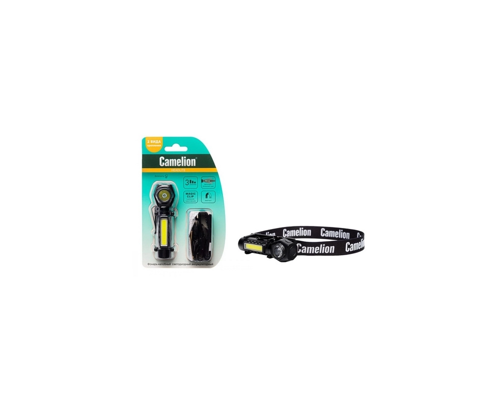 Купить Фонарь налобный аккумуляторный Camelion LED53409                                                    