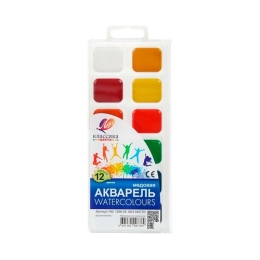 Купить Акварель Классика 12 цветов без кисти 19С 1286-08                                                   
