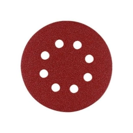 Купить Круг шлифовальный 125мм с липучкой 8 отверстий Р80 ВОЛАТ упаковка 10шт                              