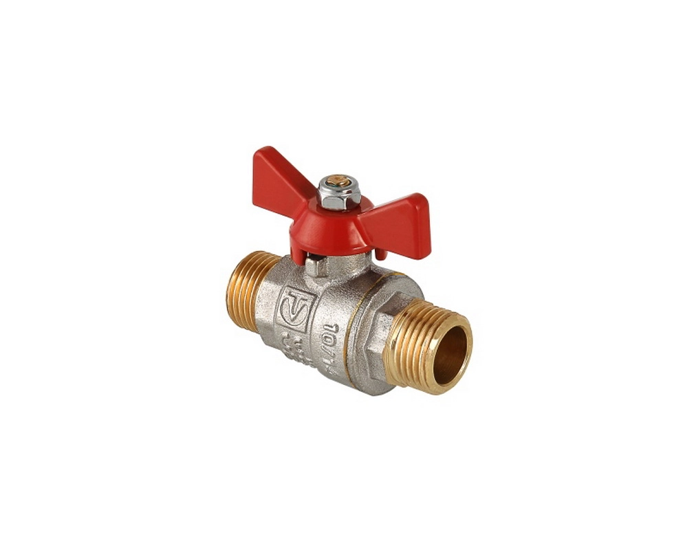 Купить Кран шаровый BASE рукоятка бабочка 3/4'' наружная-наружная резьба Valtec                             