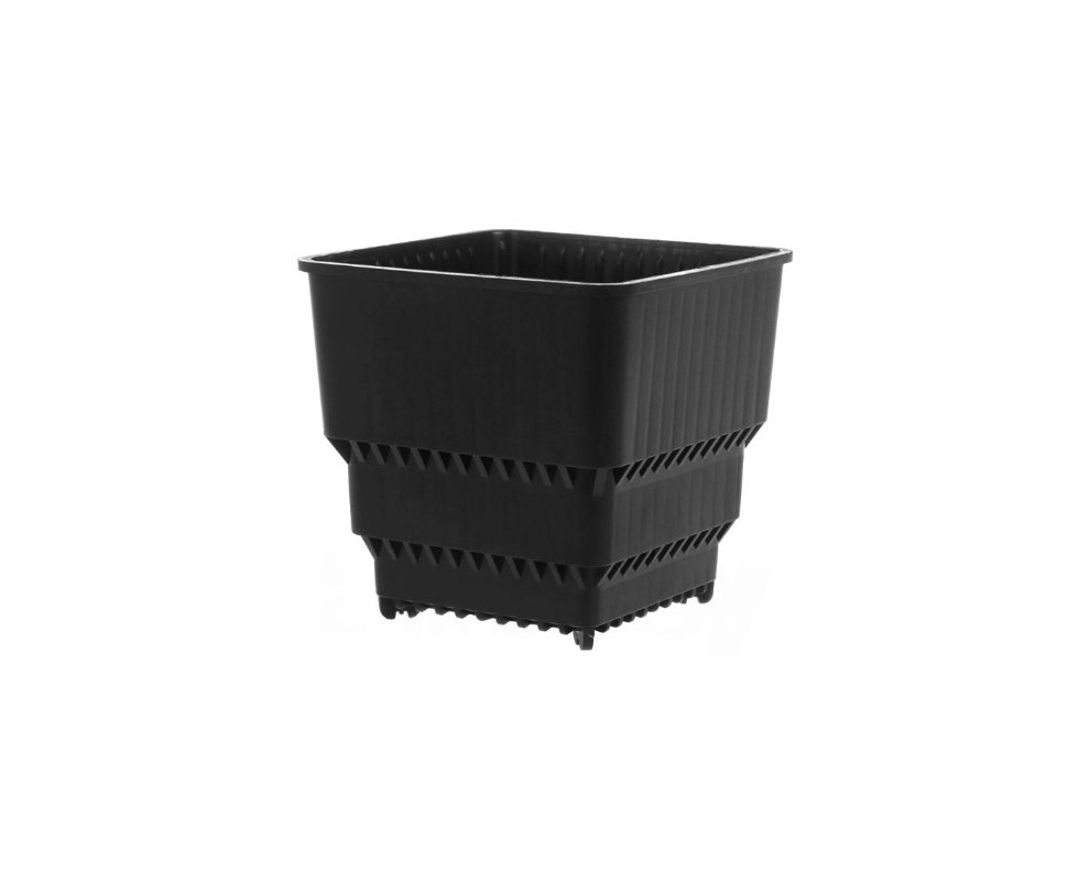 Купить Горшок Botanica Air 12.0*11см , черный с поддоном                                                   