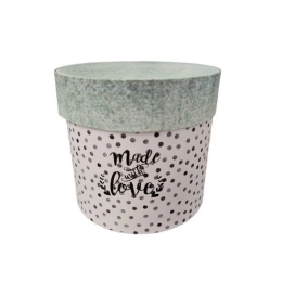 Купить Коробка картонная круглая с рисунком  арт.ДП17                                                      