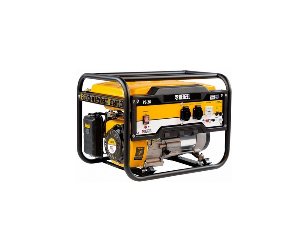 Купить Бензогенератор PS 28 2.8 кВт ручной стартер Denzel                                                  