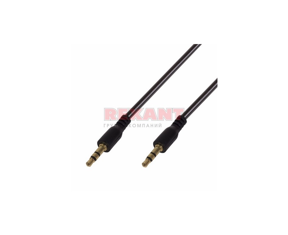 Купить Кабель AUX 3.5 мм гелевый 1M черный                                                                 