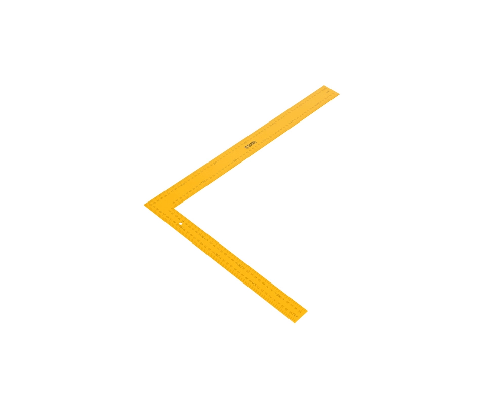 Купить Угольник стальной 400мм х 600мм  ультрафиолетовая печать измерительная шкала Denzel                 