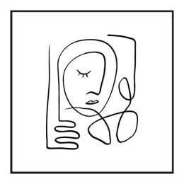 Купить Репродукция в рамке 50*50см ''Печальное лицо'' ОВ-14164                                               