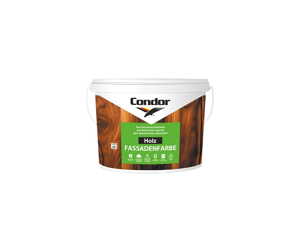 Купить Краска акриловая водно дисперсионная Holz Fassadenfarbe 1 кг Condor                                 