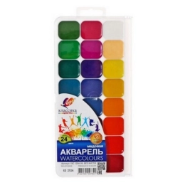 Купить Акварель Классика 24 цвета без кисти 19С 1294-08                                                    