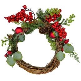 Купить Венок новогодний 400мм 770345                                                                       