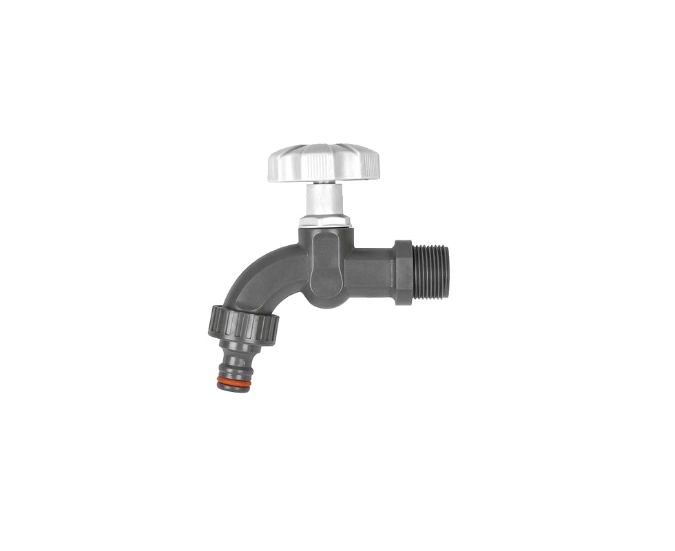 Купить Кран пластиковый с наружной резьбой 3/4'' и штуцером под быстросъем ФК4                              