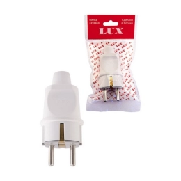 Купить Вилка LUX BP31 белая разборная с заземлением 250В 16А                                               