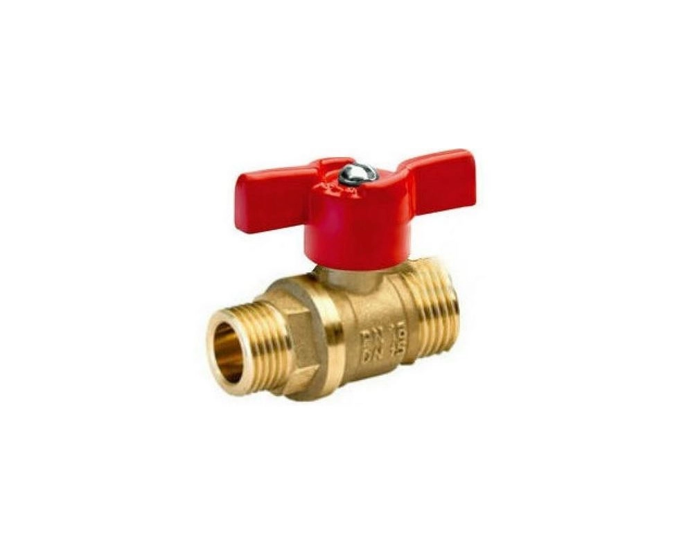 Купить Кран шаровой 1/2 нар-нар резьба ручка-бабочка ЦВЕТЛИТ                                               