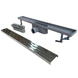 Купить Душевой линейный трап 70см решетка из нержавеющей стали выход 50мм сухой затвор MTLD1-70            