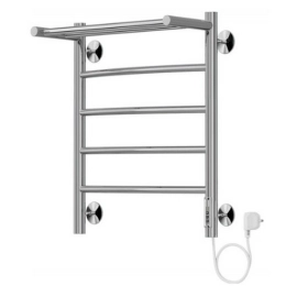 Купить Полотенцесушитель  50x60 4 перекладины D32 с полкой терморегулятор с таймером справа Классик Granula
