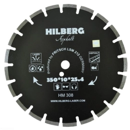 Купить Диск алмазный отрезной 350*25,4*12, Hilberg Hard Materials Лазер асфальт                            