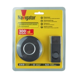 Купить Звонок электрический Navigator 95 219 NDB-D-AC12-B-BL                                               