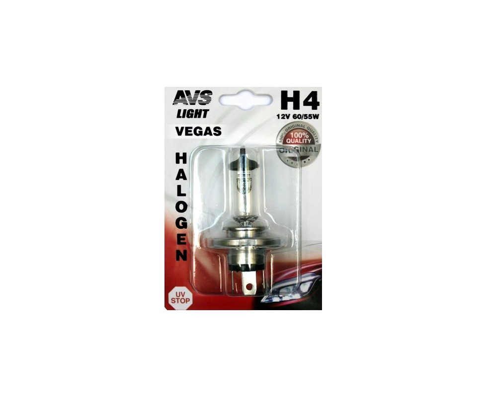 Купить Лампа галогенная AVS Vegas H4 12V 60/55W                                                            